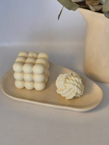 Velas y bandeja